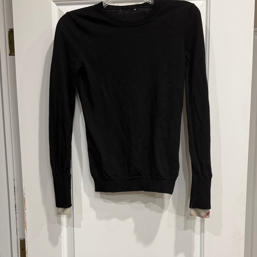 Burberry Black Crew Neck Sweater
